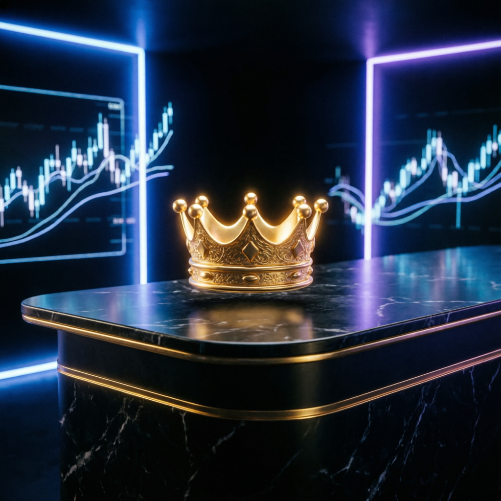 Premium VIP trading service with golden crown