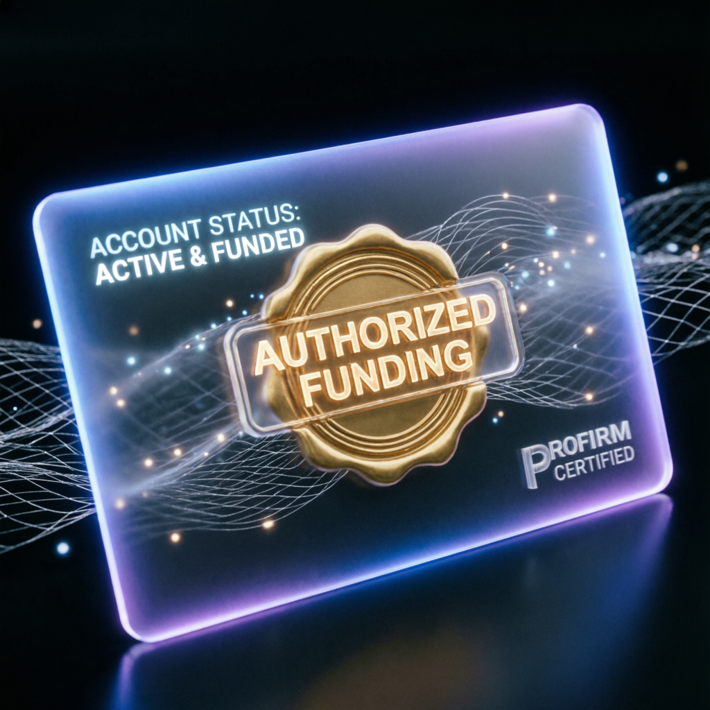 Authorized funded account certificate with golden seal