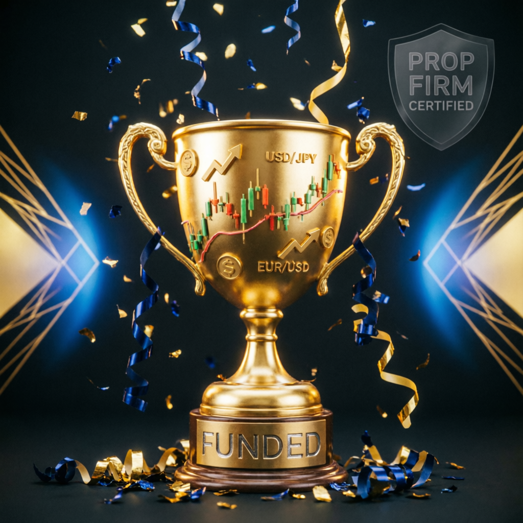 Topstep futures prop firm challenge trophy success