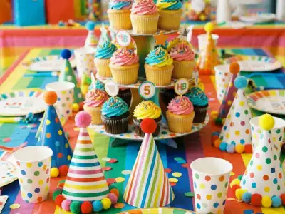 Cupcakes and party treats at kids café