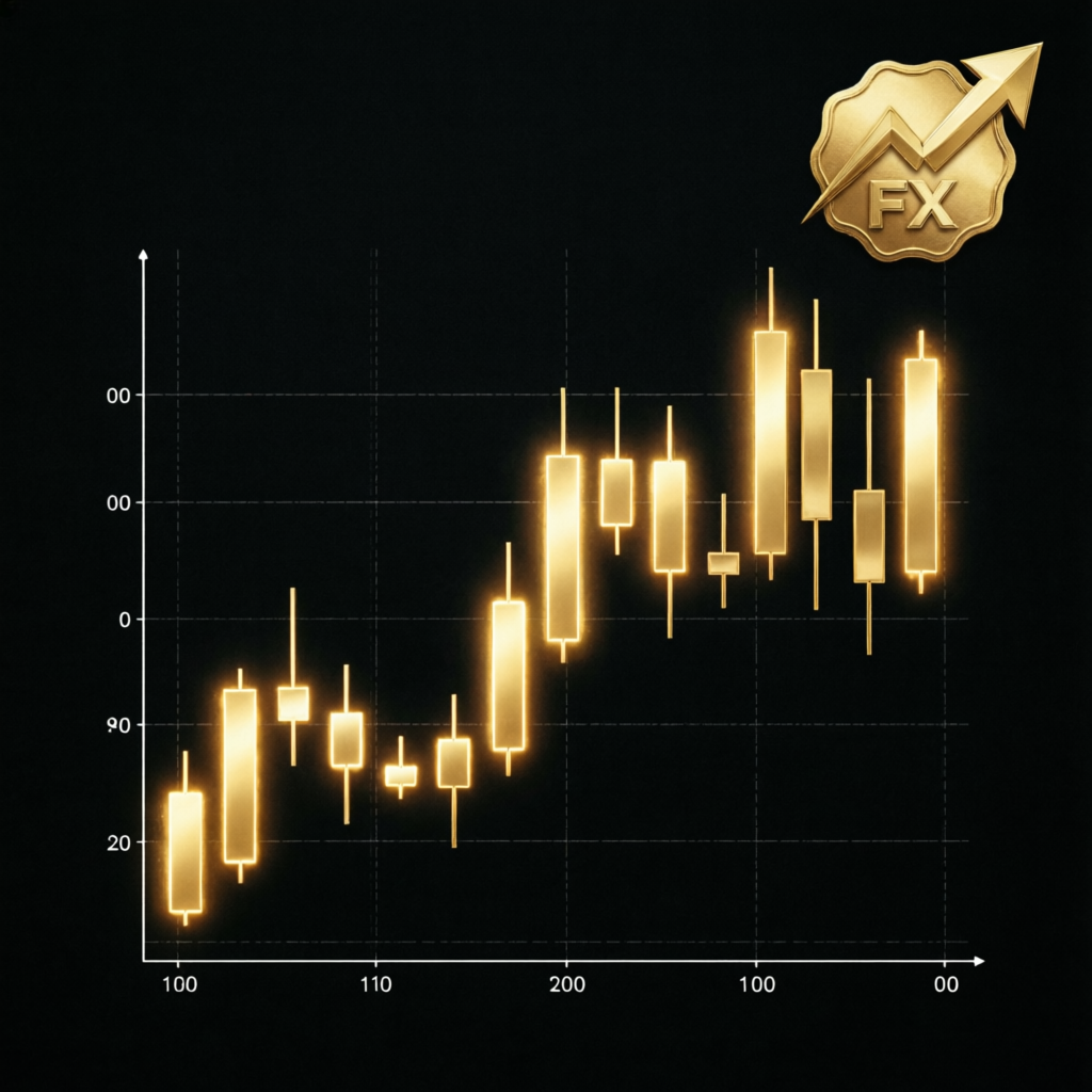 Luxury gold trading chart showing Apex Trader Funding profit growth