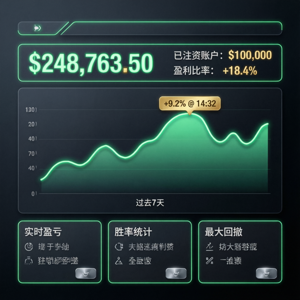 Topstep funded account dashboard showing profit metrics and trading statistics