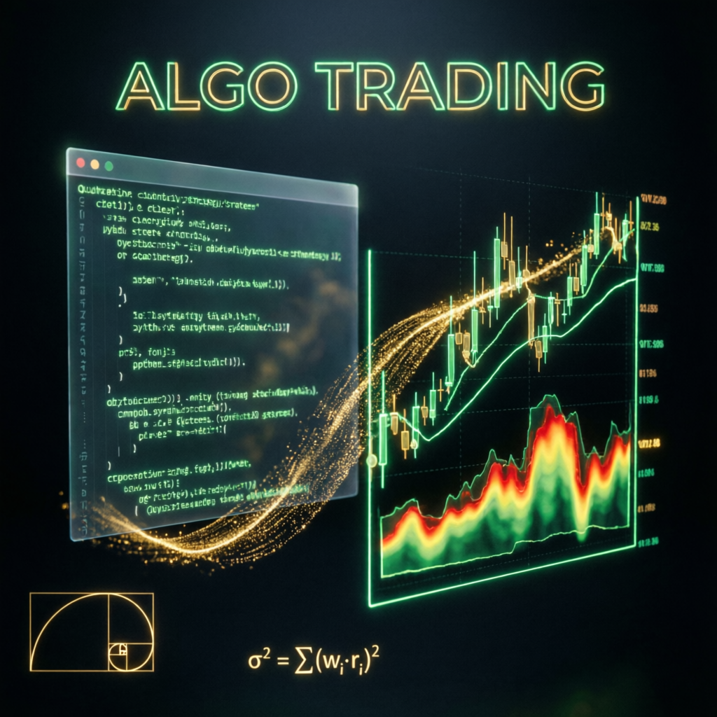 Algorithmic trading performance visualization showing consistent profits