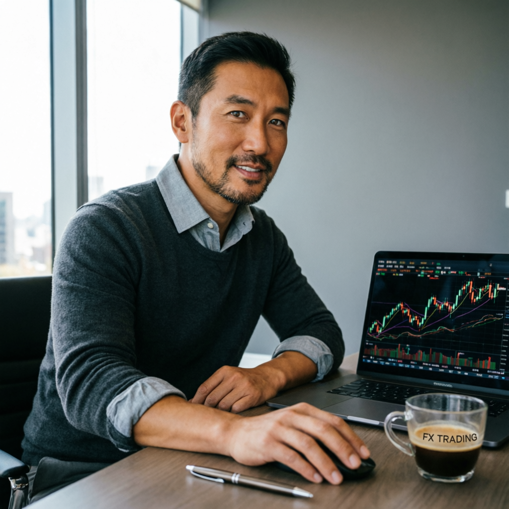 Professional forex trader analyzing charts — representing the discipline required for prop firm trading success