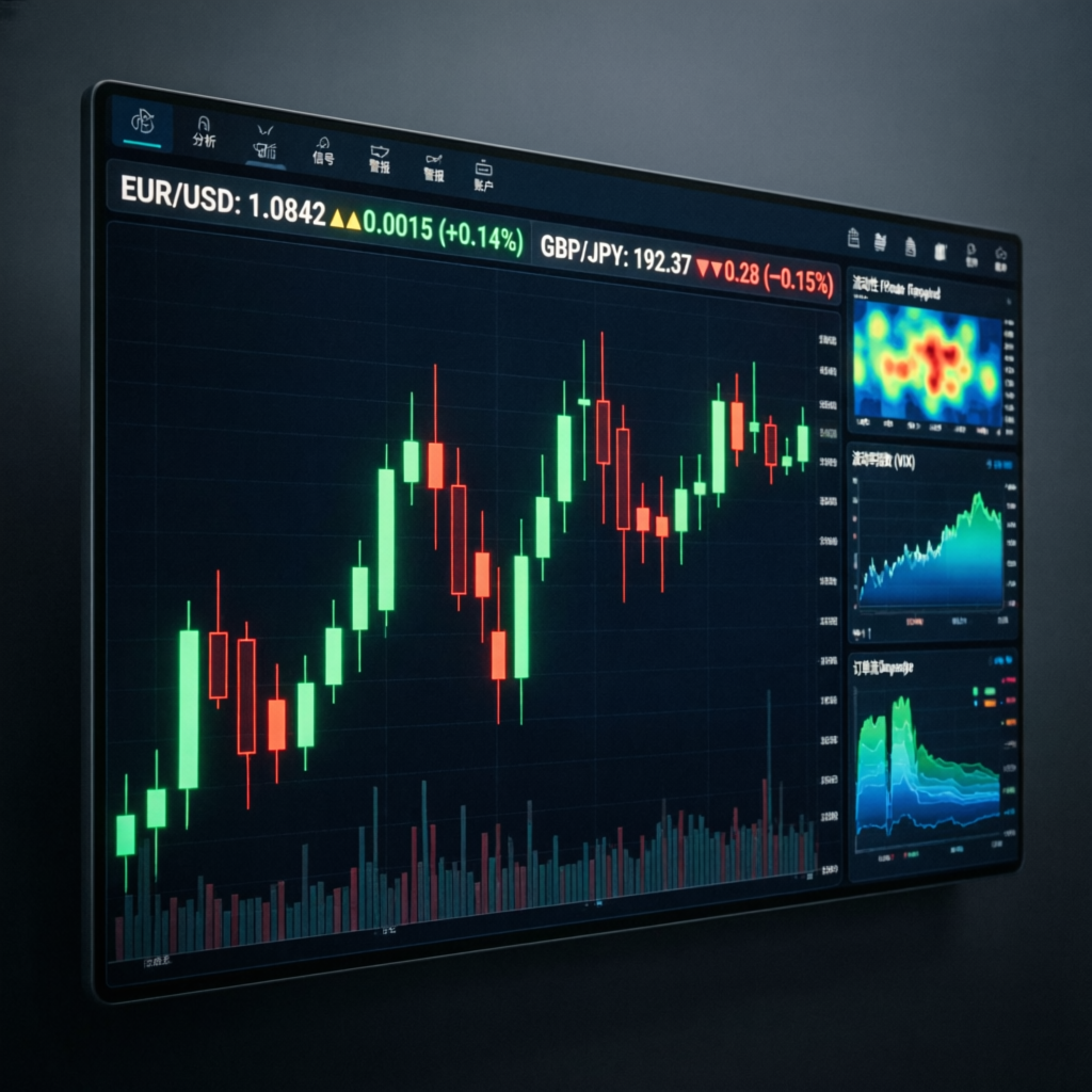 Professional forex market analysis with EUR/USD and GBP/JPY candlestick charts