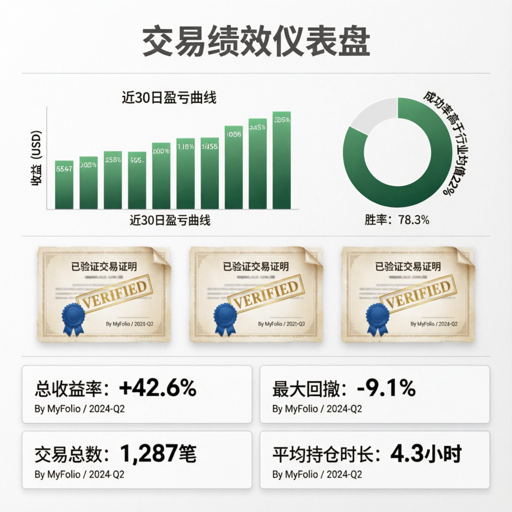 Trading Performance Dashboard with Profit Charts and Verified Certificates
