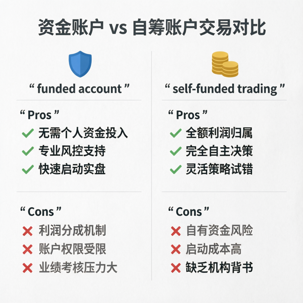 Funded Account vs Self-Funded Trading Comparison