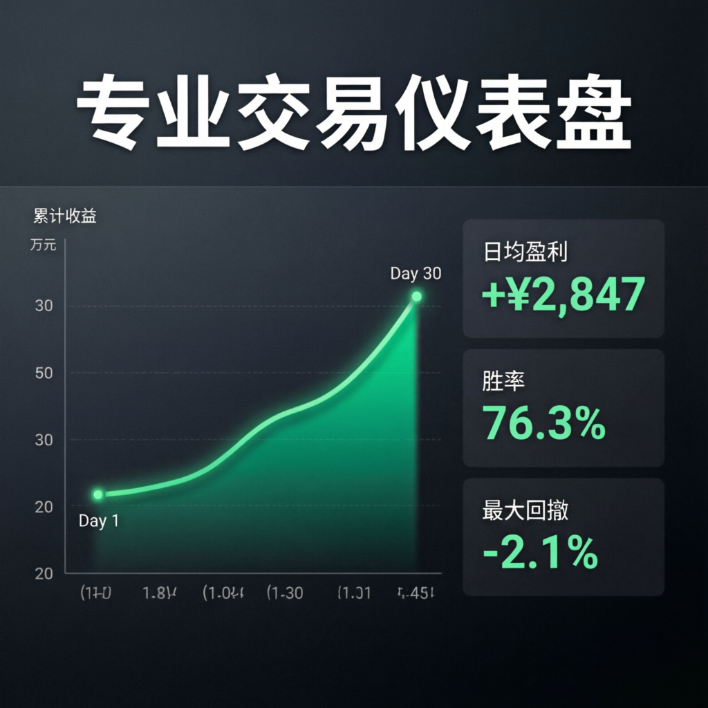 Professional Trading Dashboard Showing Consistent Daily Profit Results