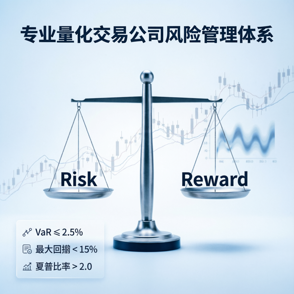 Risk management balance scale for prop trading firms