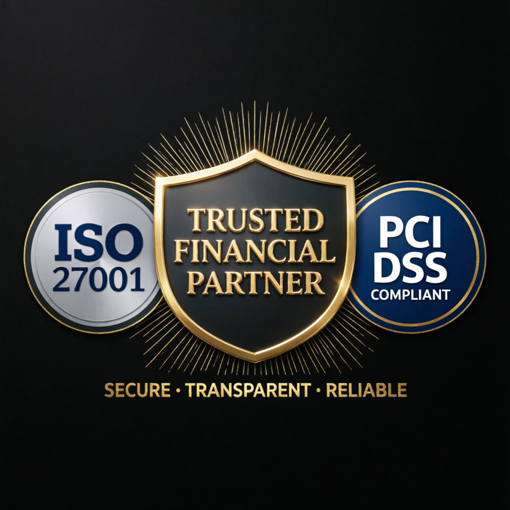 Trusted financial partner certifications and security badges