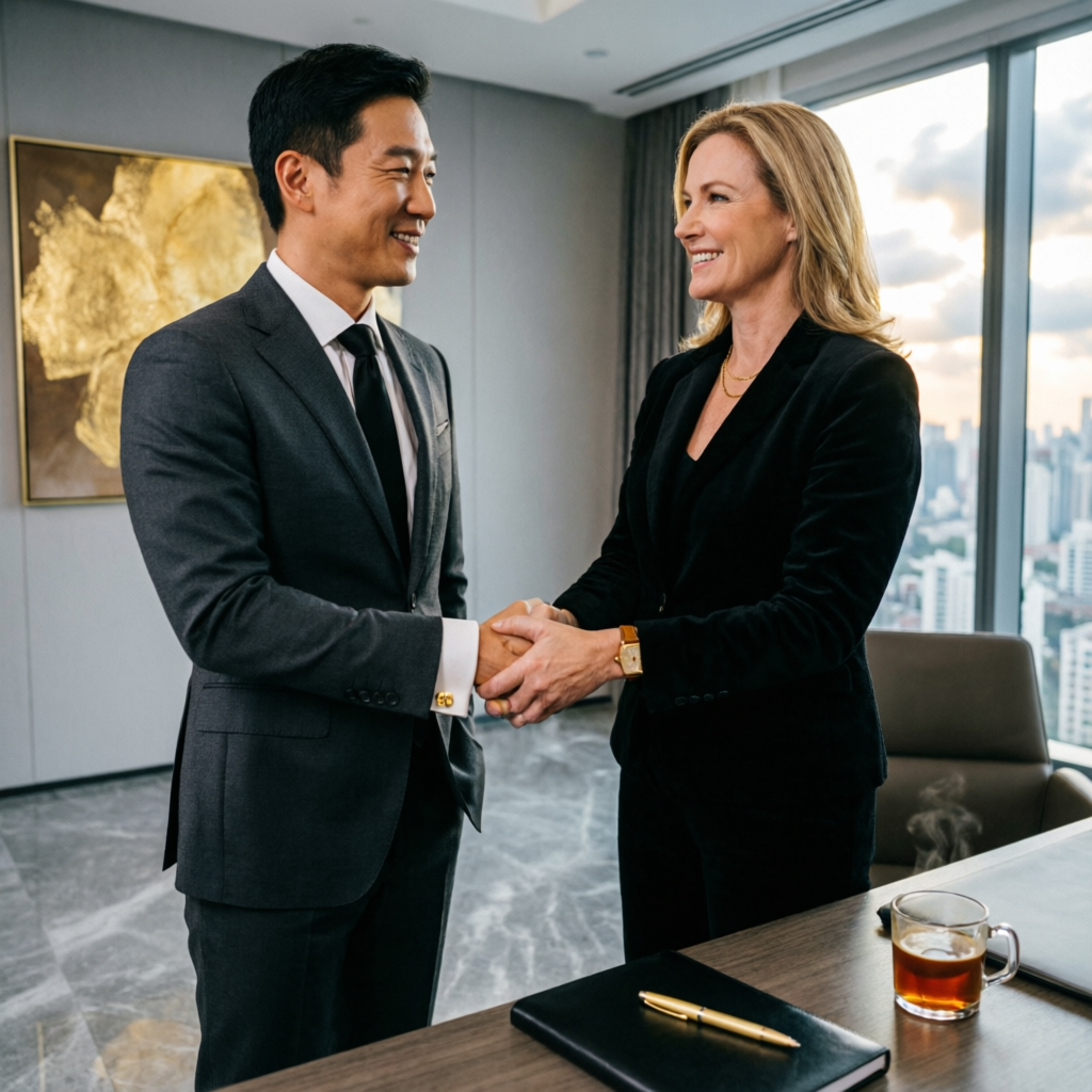 Client success handshake at All Prop Funding