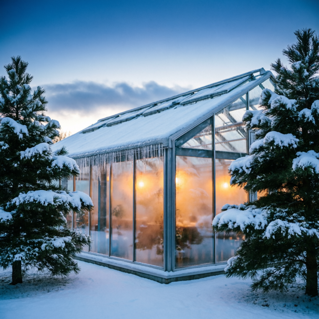 Winter in der Gärtnerei