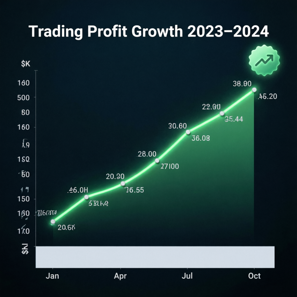 Trading Profit Growth Chart - PFM Capitals Performance