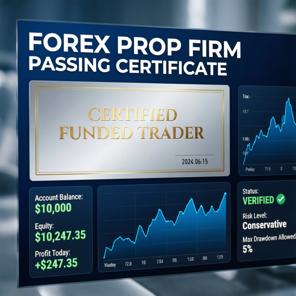 Prop firm passing certificate