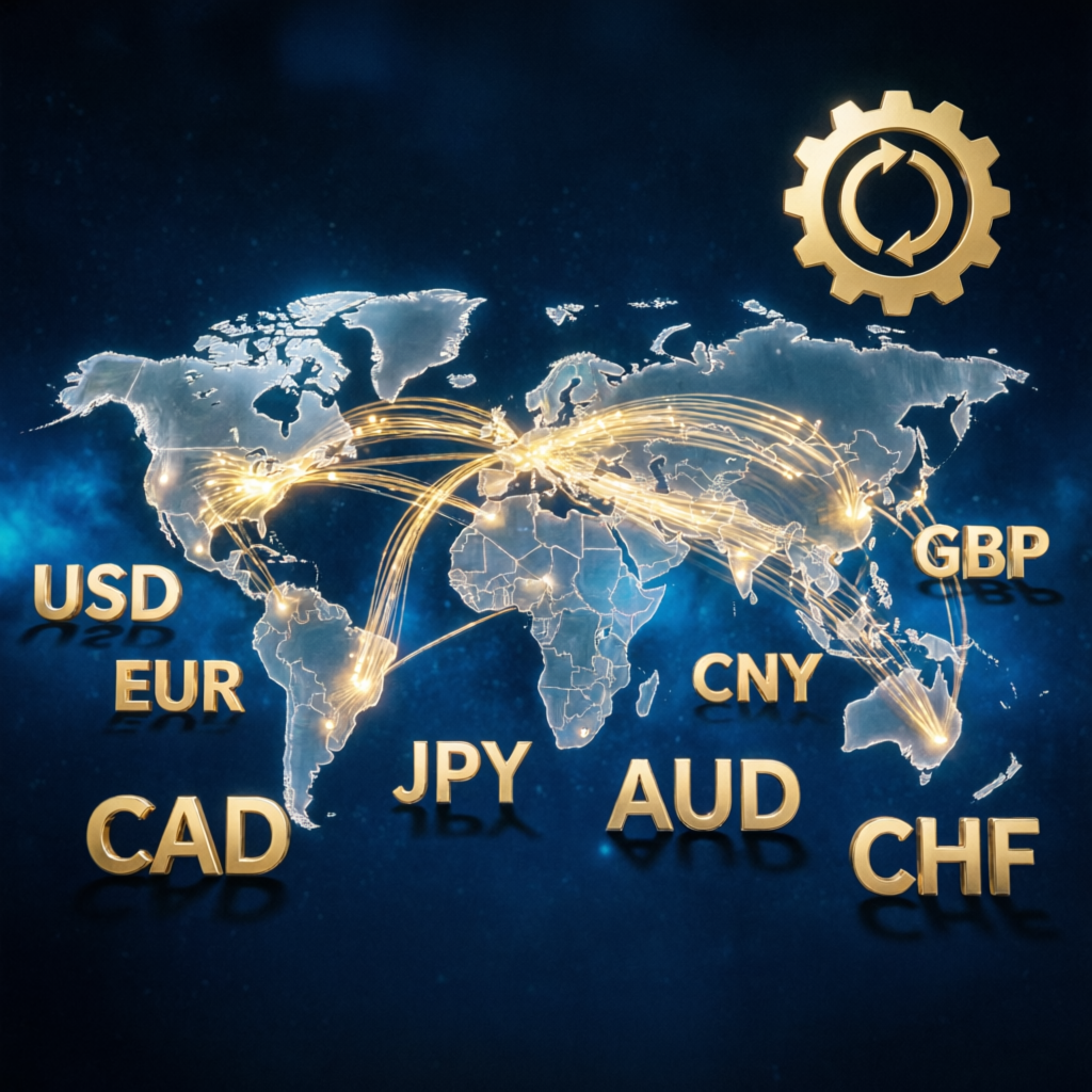 Global forex trading network connecting traders worldwide