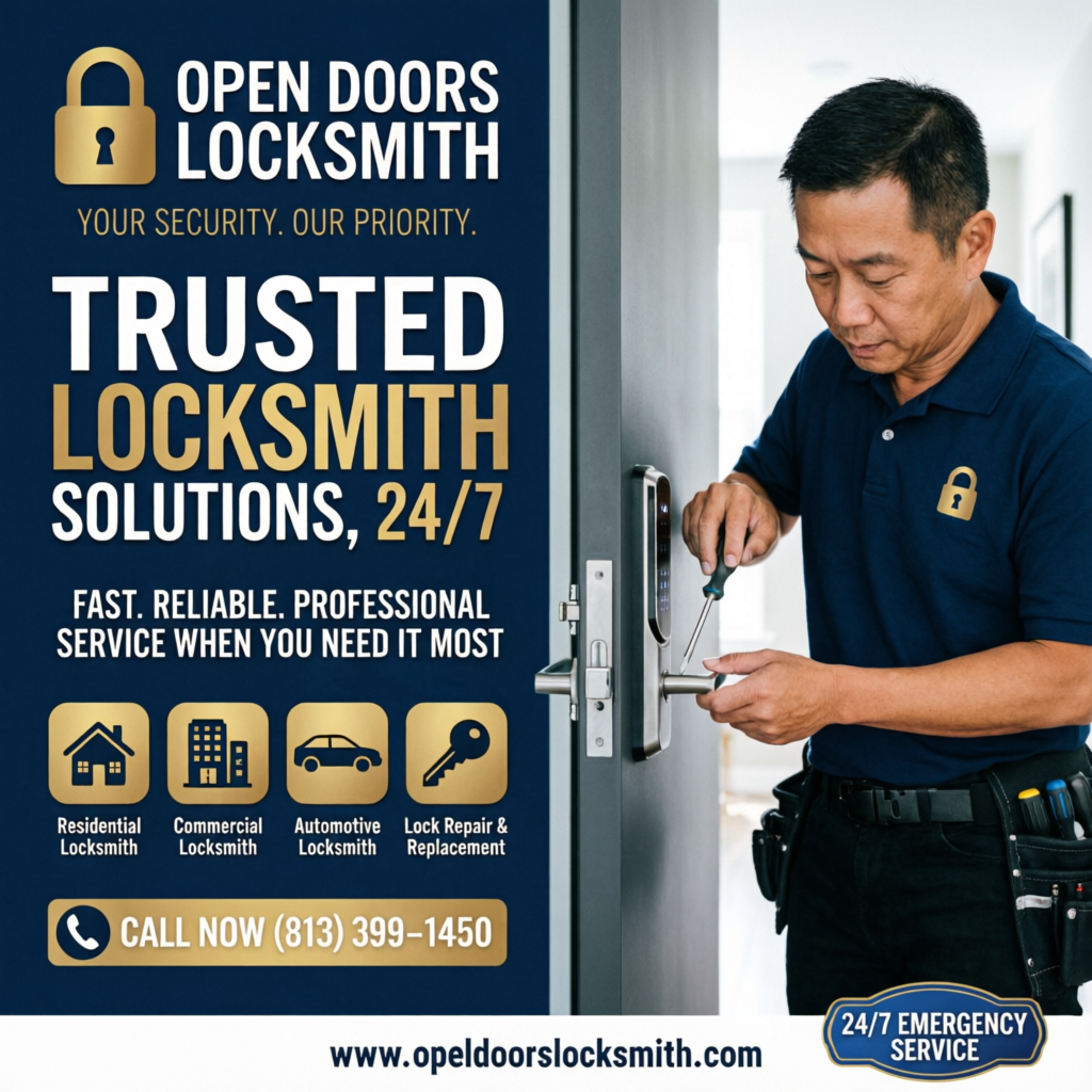 Open Doors Locksmith - Trusted Locksmith Solutions 24/7