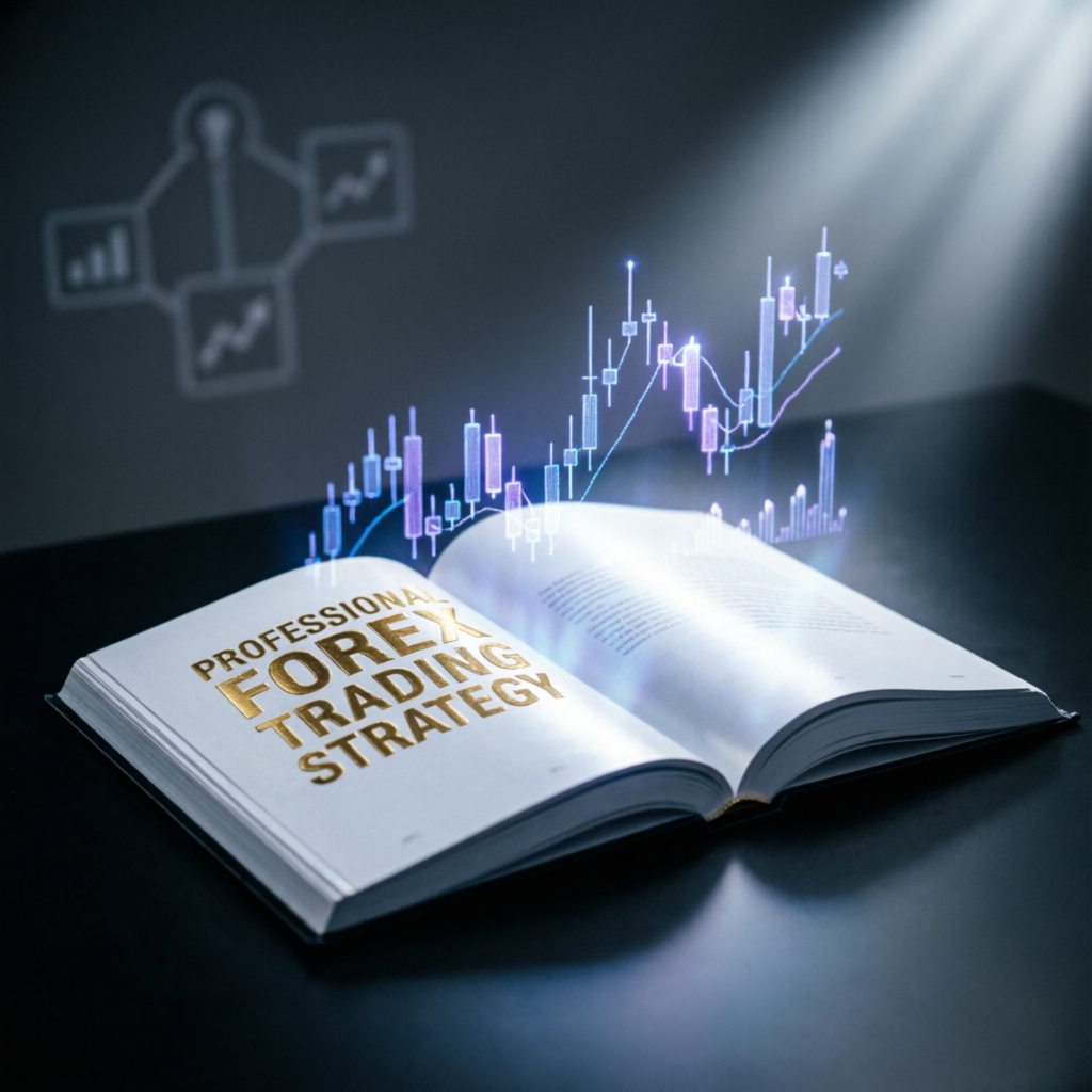 Professional Forex trading strategy guide with candlestick charts