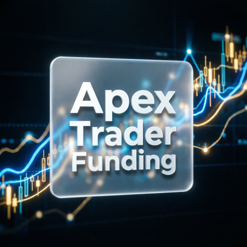 Apex Trader Funding logo and trading charts visualization