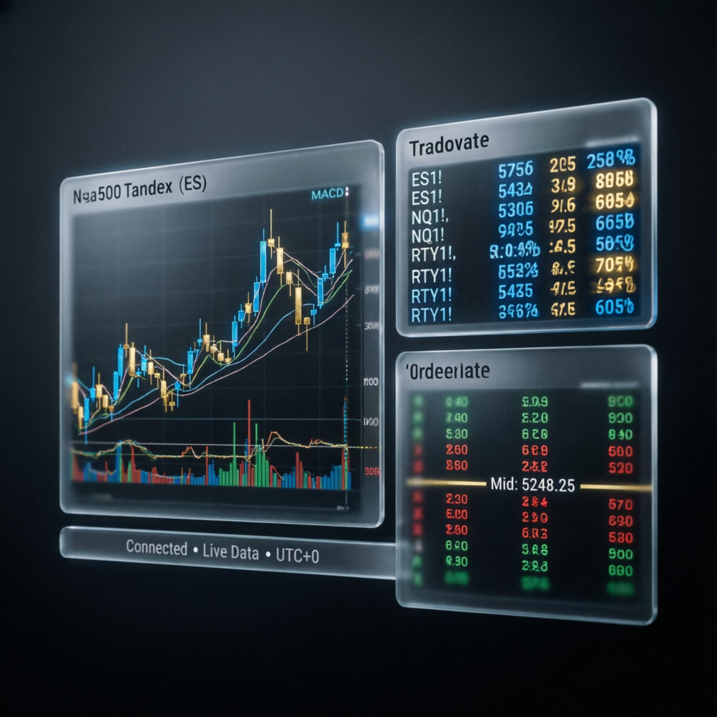 NinjaTrader and Tradovate trading platforms interface