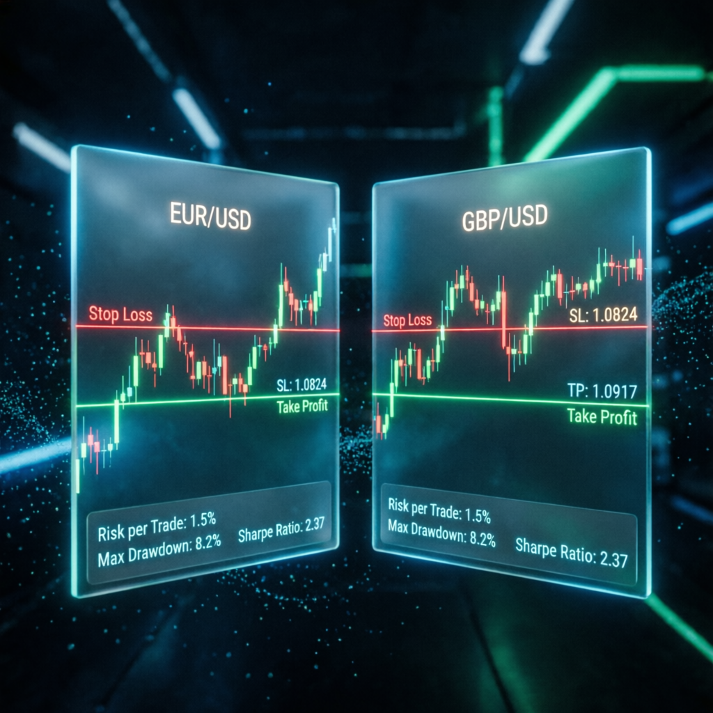 Risk management visualization showing stop loss and take profit levels