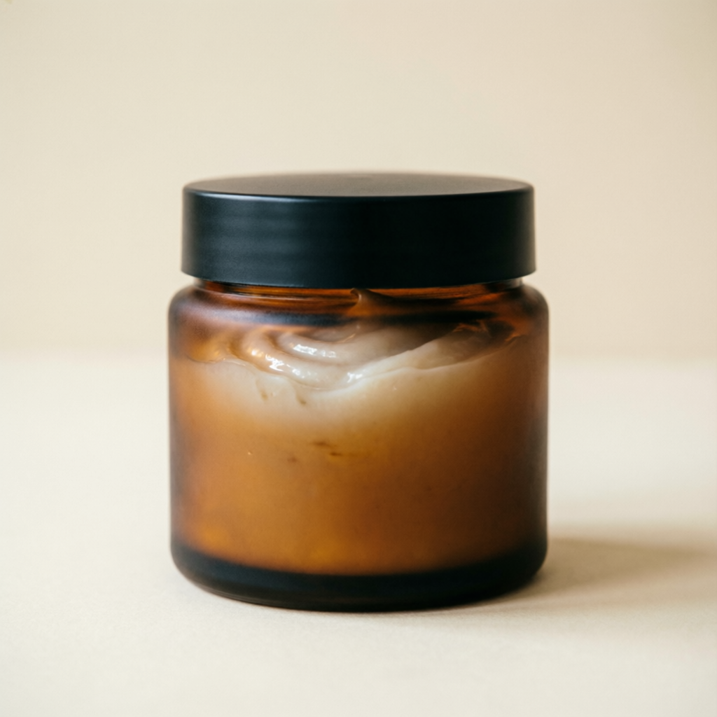 Krukke med rent shea-kroppsmør fra Shea & Silk