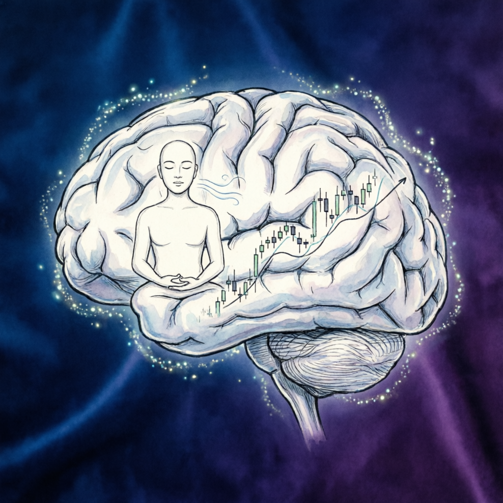 Trading psychology concept showing mental discipline for consistent performance