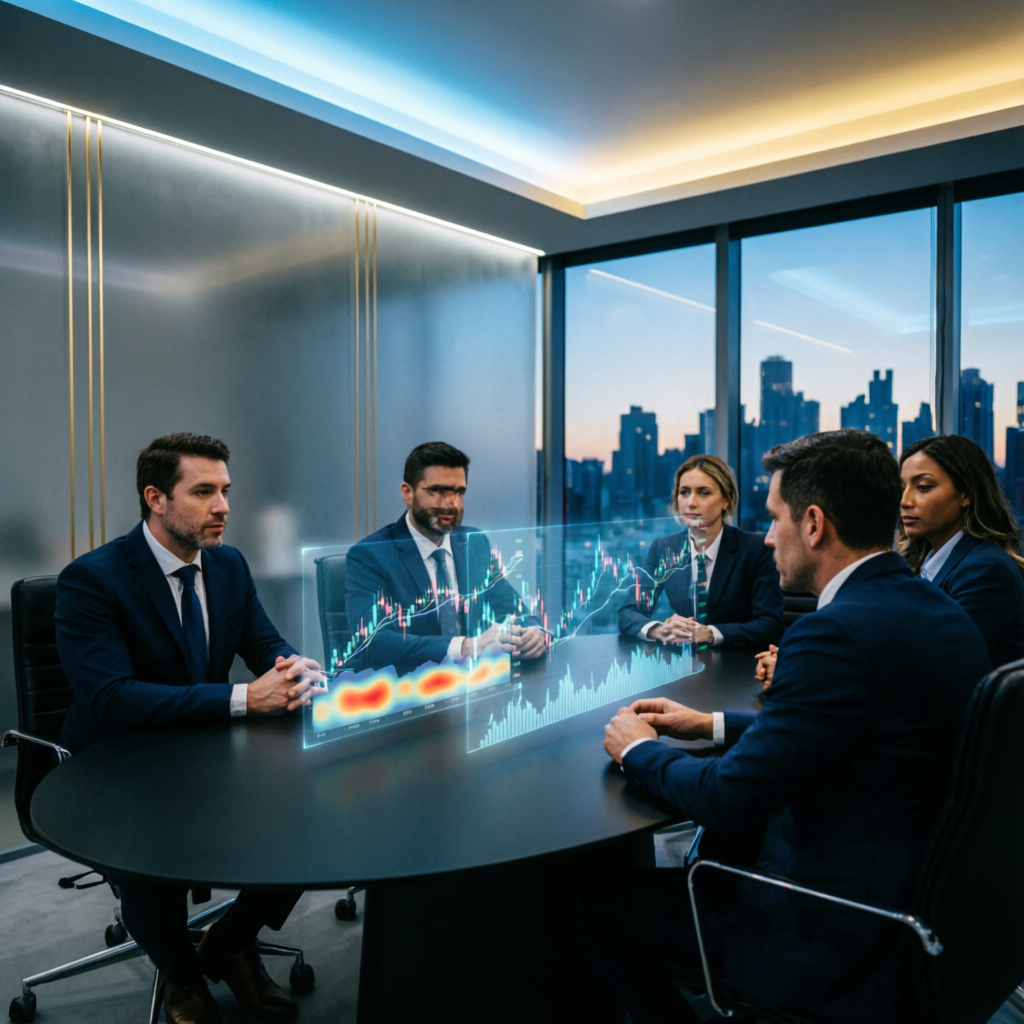 Professional trading team analyzing prop firm comparison data