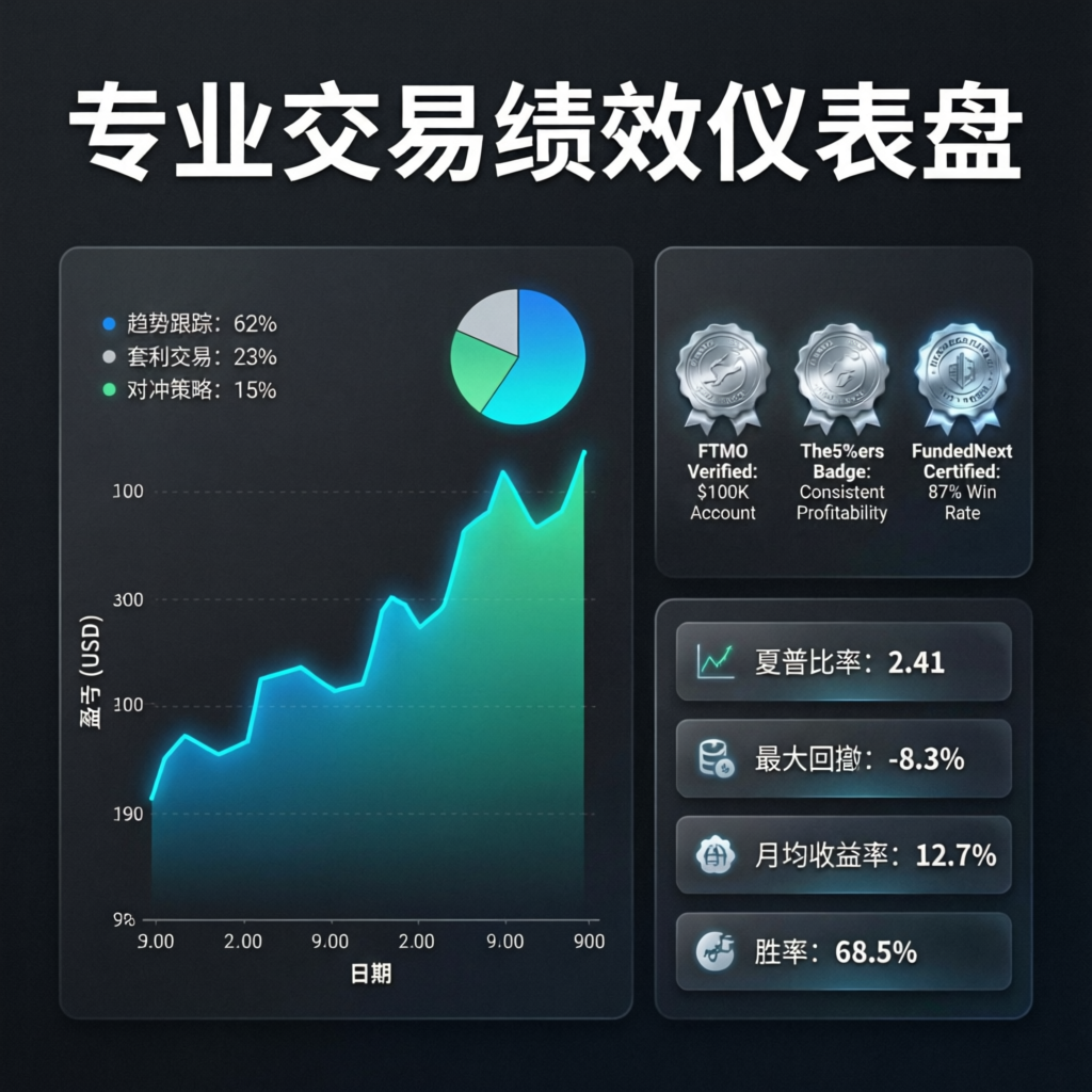 Professional trading performance dashboard