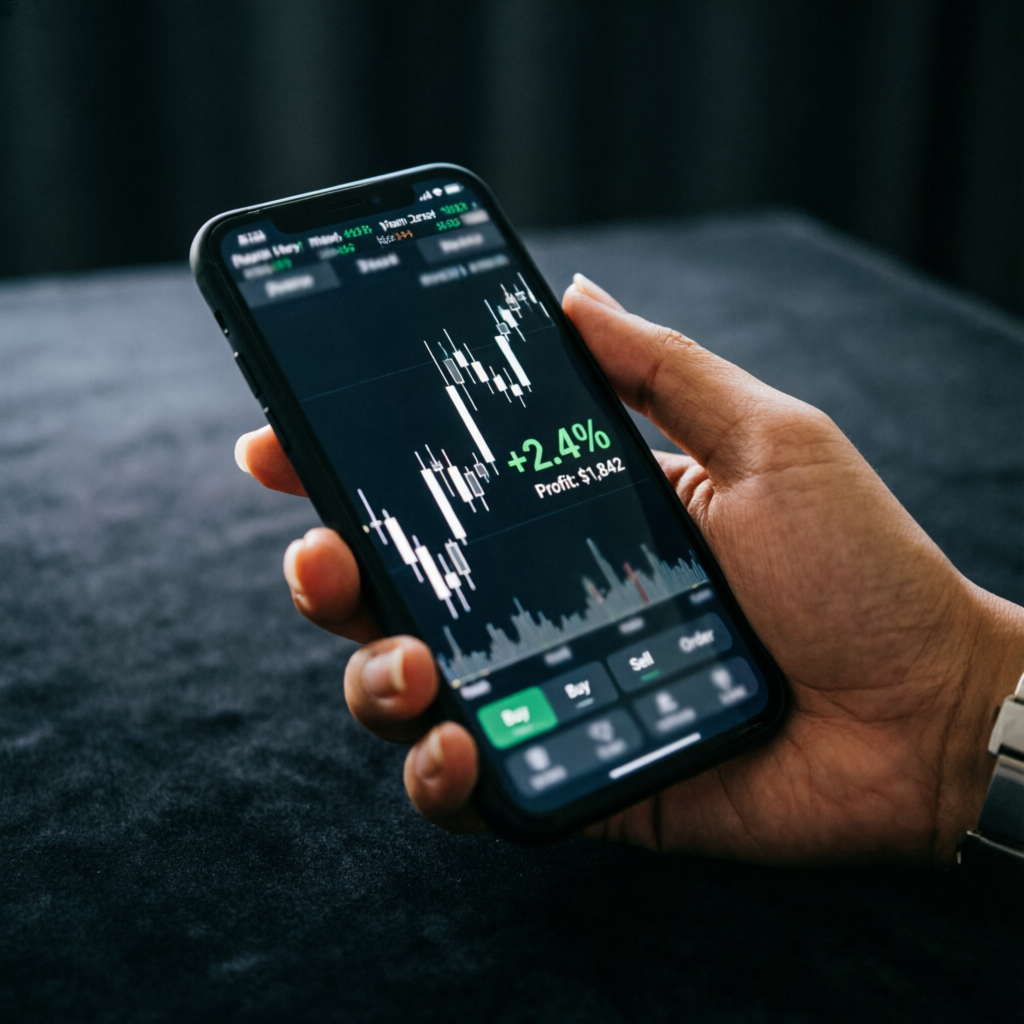 Secure mobile forex trading with encrypted connections