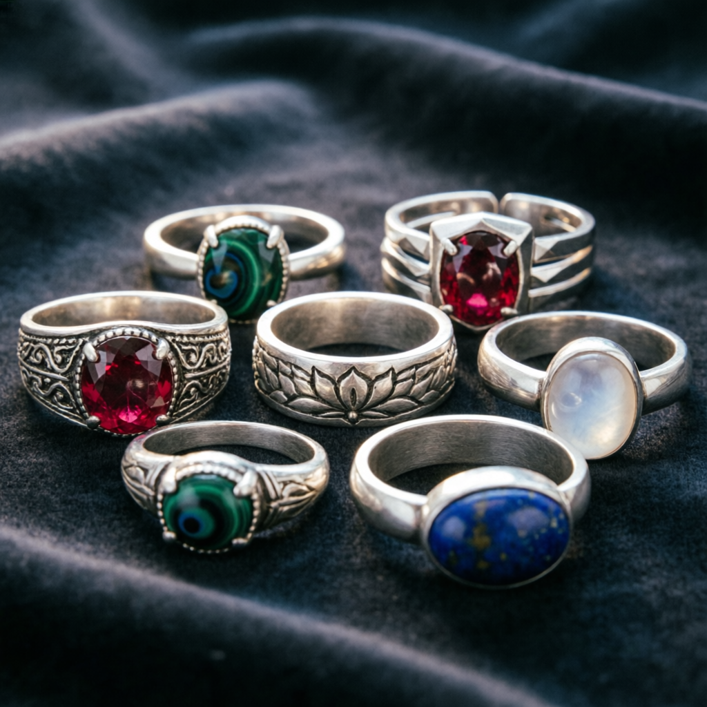 Silver Rings in Holi Gate Mathura Uttar Pradesh India