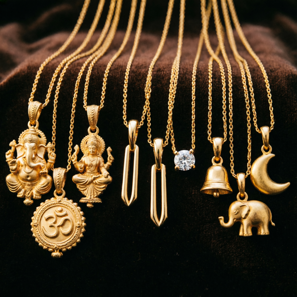 Gold Pendants in Holi Gate Mathura Uttar Pradesh India