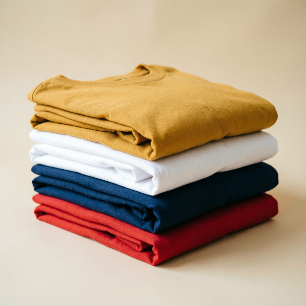 Plain and printed cotton t-shirts for men and kids wear in Chembur Camp