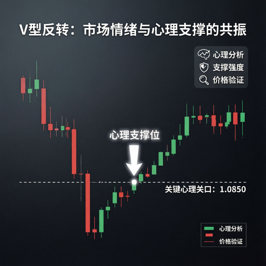 V-shaped recovery pattern with psychological support levels