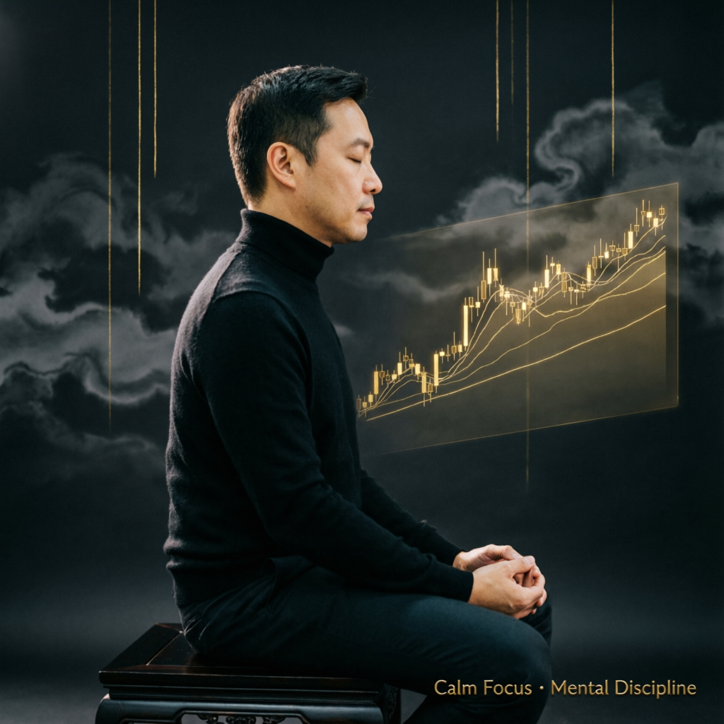 Trading psychology and mental discipline concept
