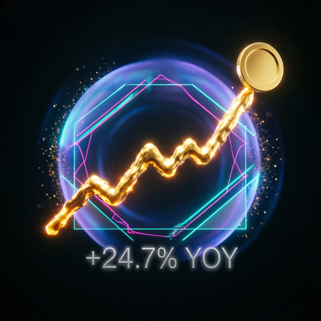 Golden profit chart showing financial growth and Topstep payouts
