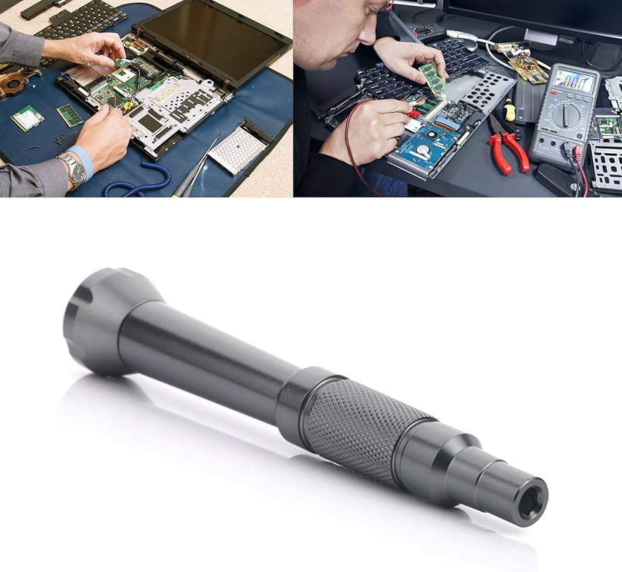 Процесс замены стержня отвертки