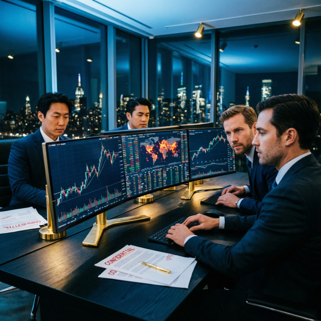Professional trading team managing prop firm accounts