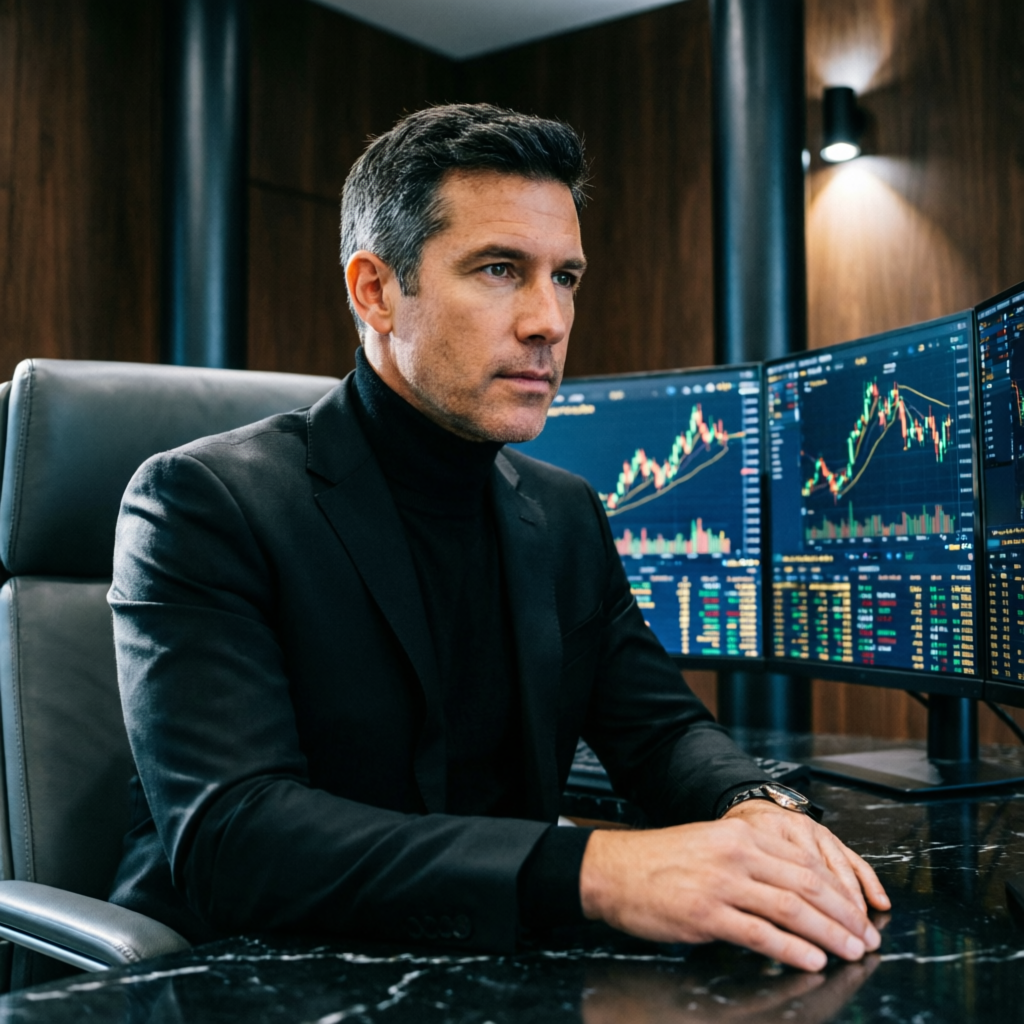 Professional futures trader managing Apex Trader Funding account with advanced risk management dashboard