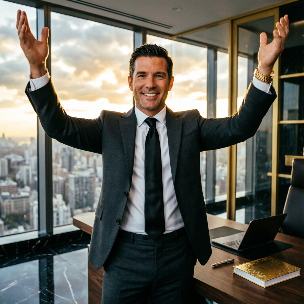 Successful trader celebrating funded account achievement with All Prop Funding