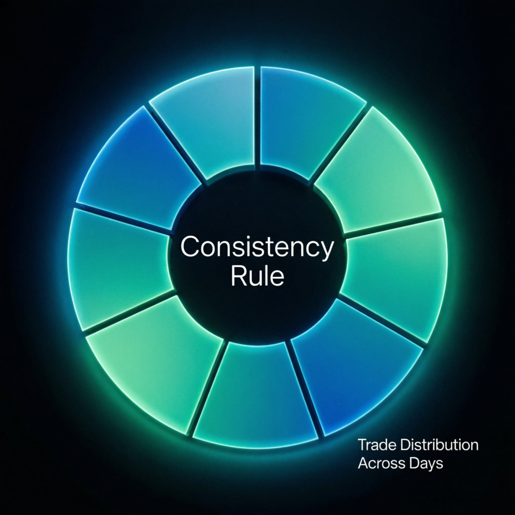 Consistency rule visualization showing trade distribution across days