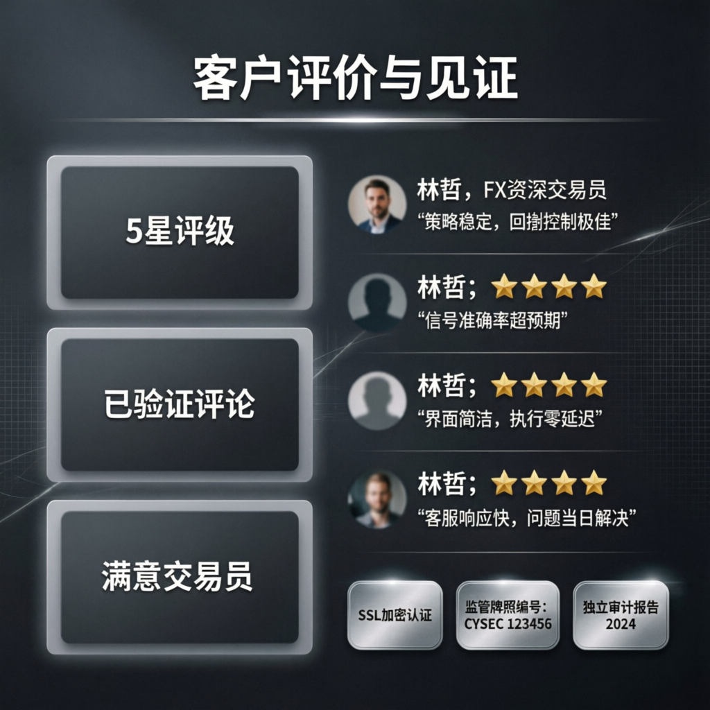 Customer reviews and testimonials with 5 star ratings and verified review badges