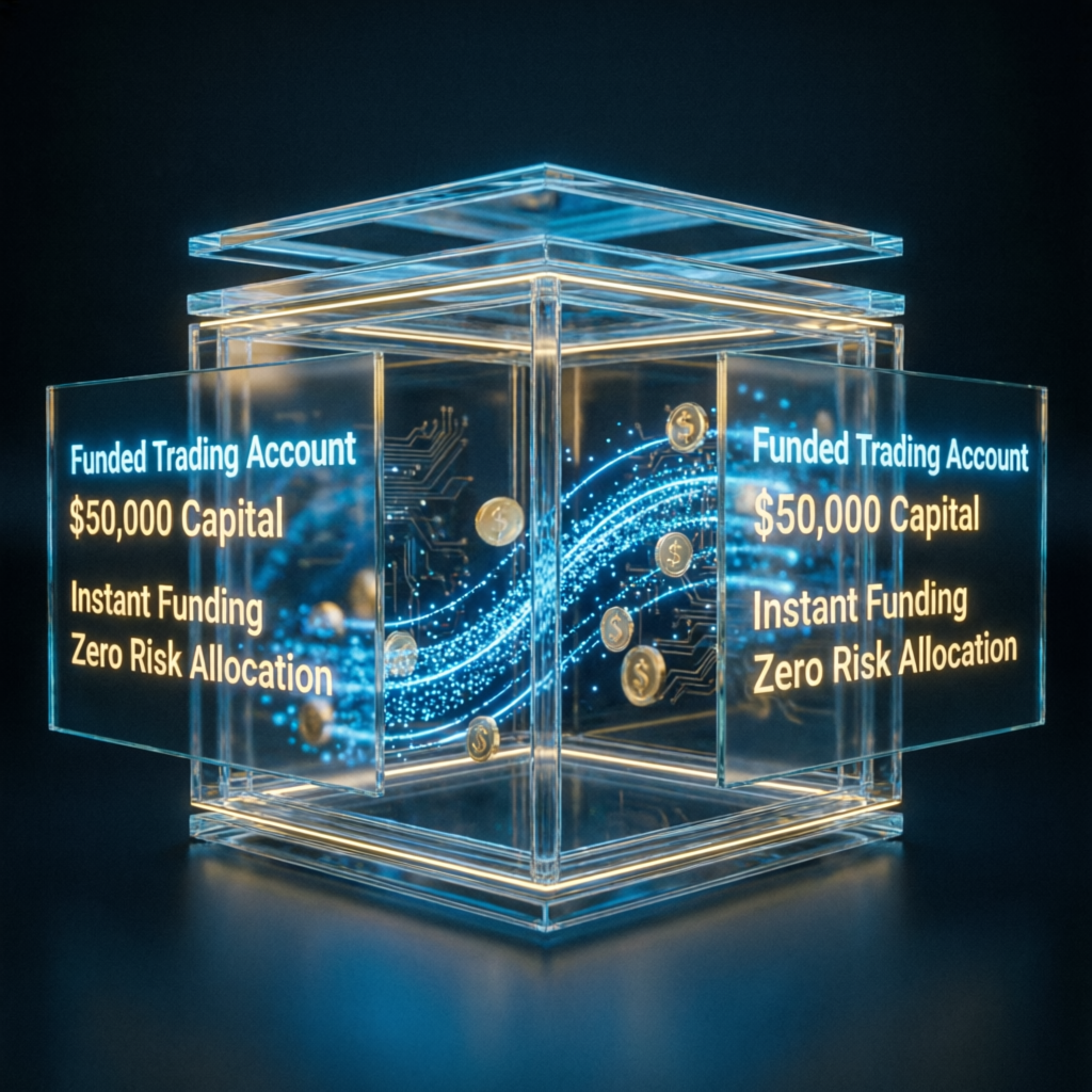 Funded trading account with instant funding