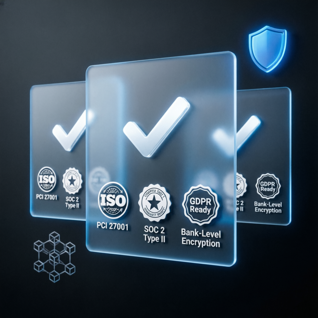 Trust badges and security certifications