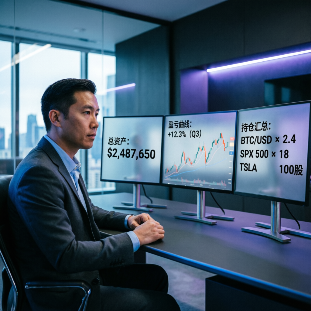 Professional trader reviewing Apex Trader Funding account performance