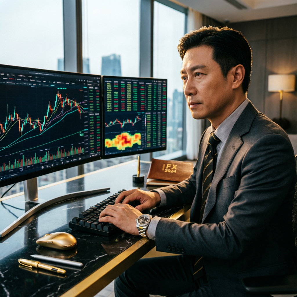 Professional trader analyzing futures markets