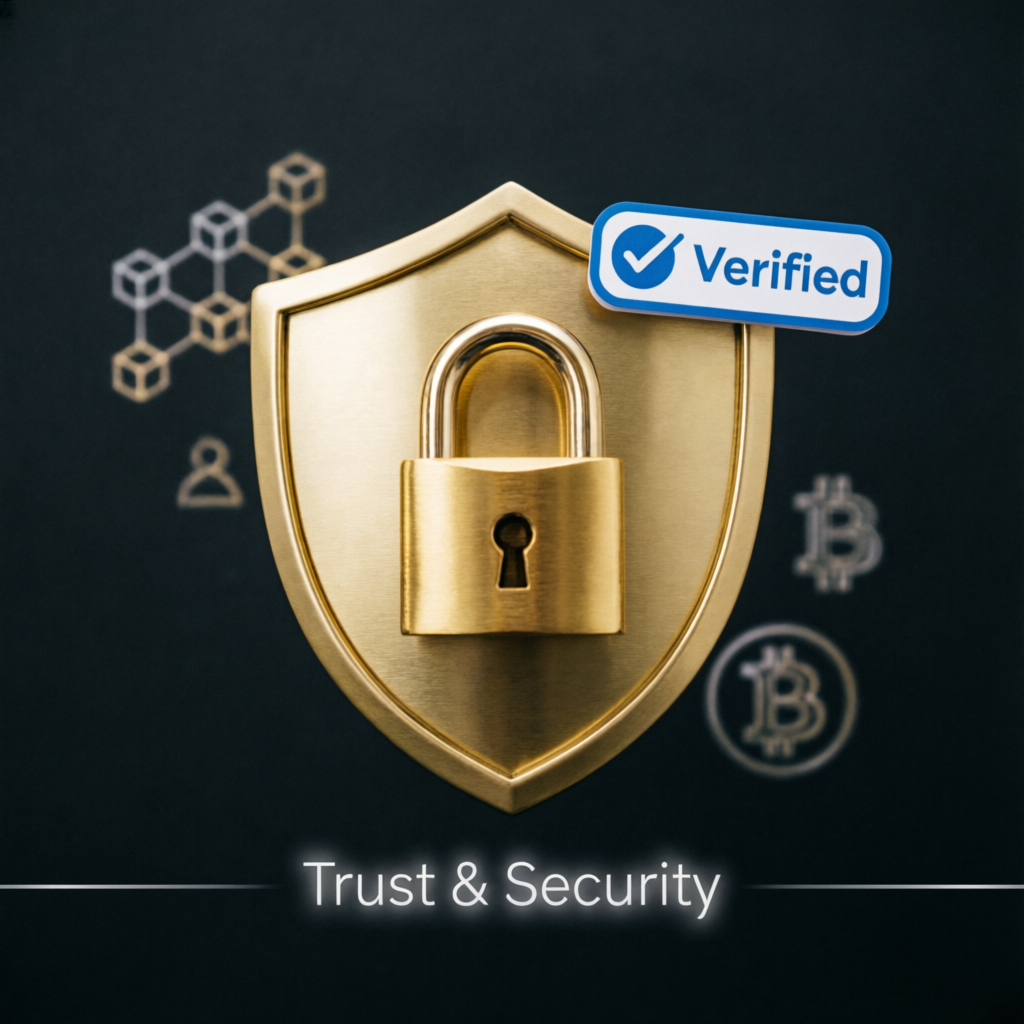 Trust and security verified badge for prop firm passing service