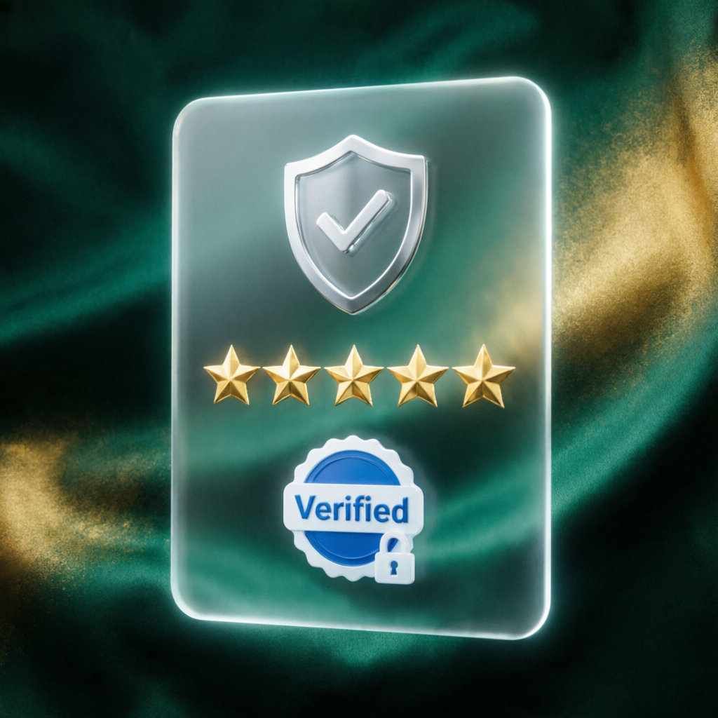 Verified trust badge with 5-star rating