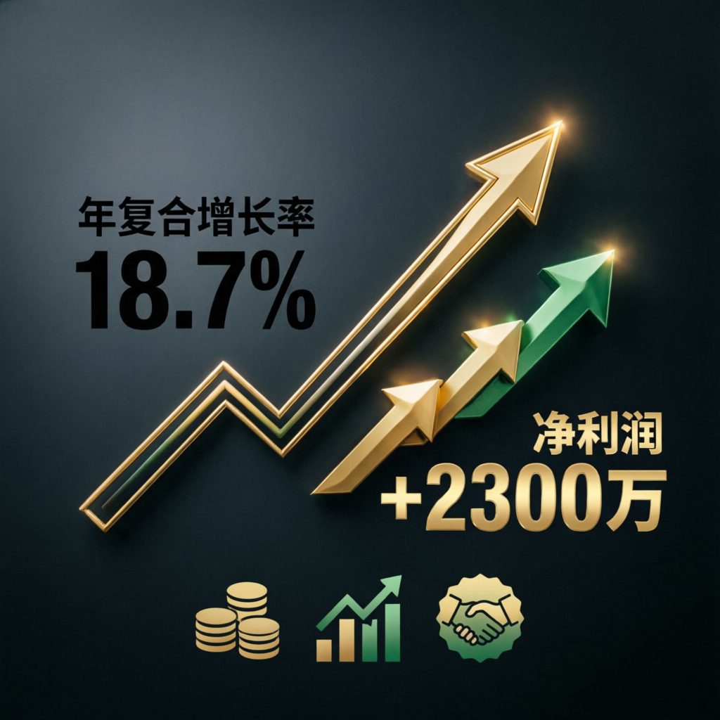 Financial growth chart showing ascending profit arrows and investment returns