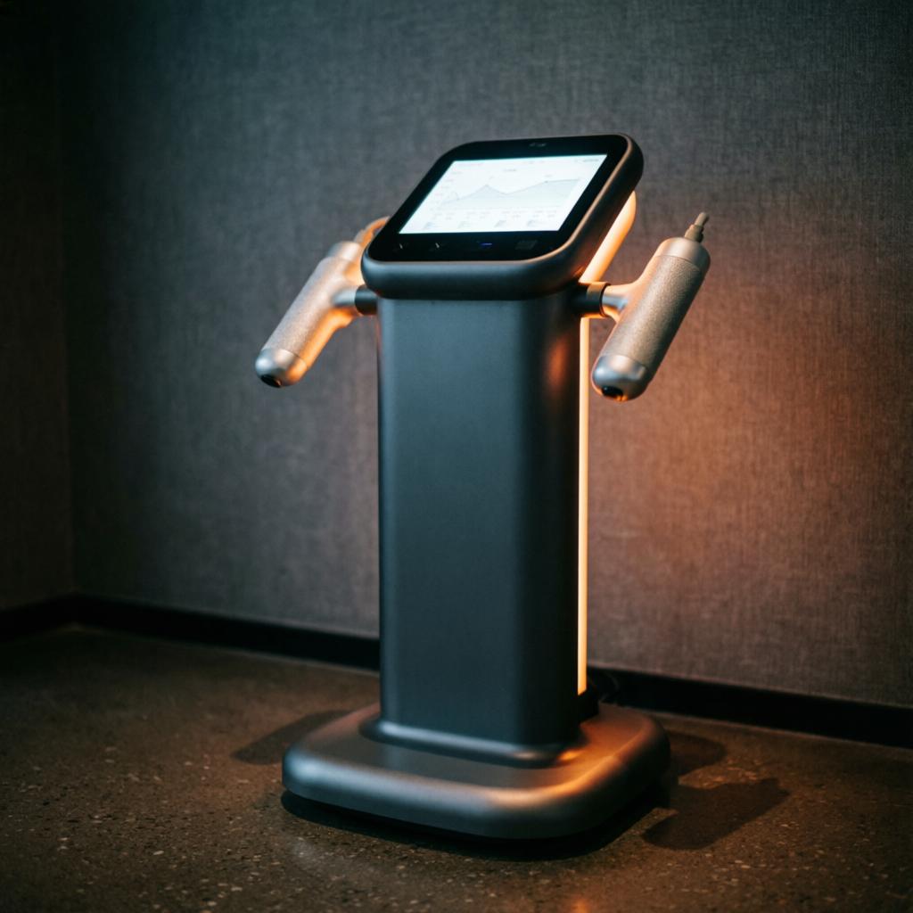 Body composition analysis station with digital display
