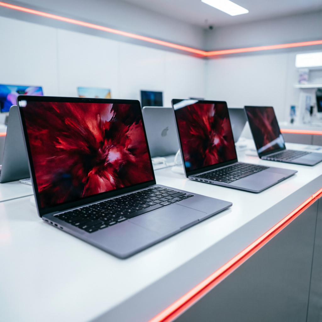 Best laptop shop in Paltan Bazar Guwahati — laptop display at Techno Point